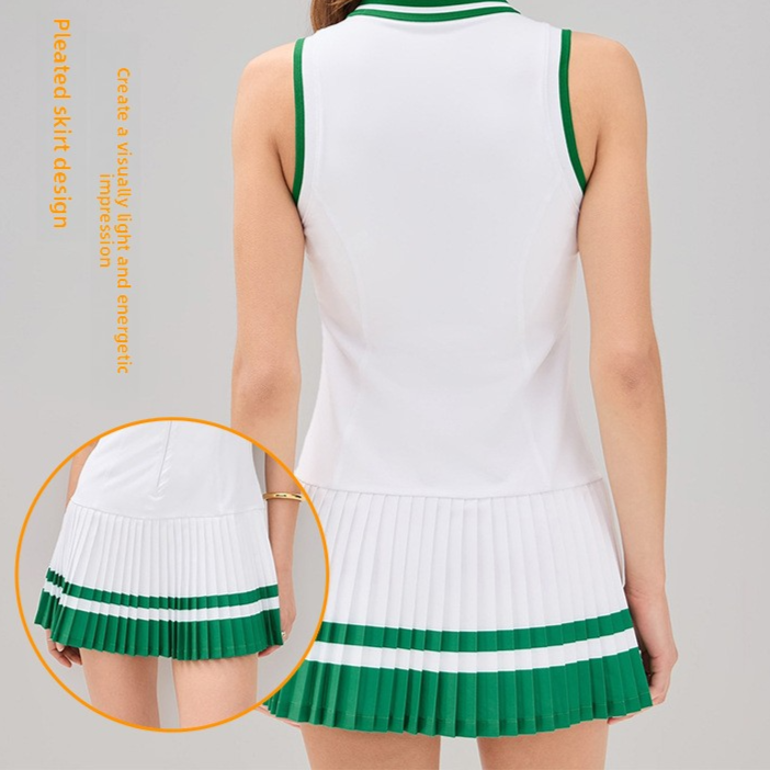 Womens Quick-Dry Pleated Tennis Dress