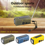 Multifunctional Solar Hand Crank Emergency Radio Flashlight