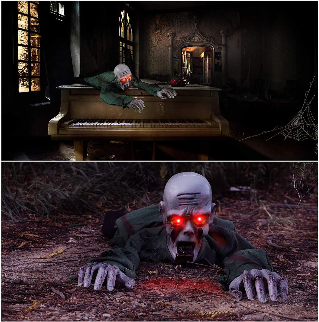 Voice Controlled Glowing Crawling Ghost Decoration