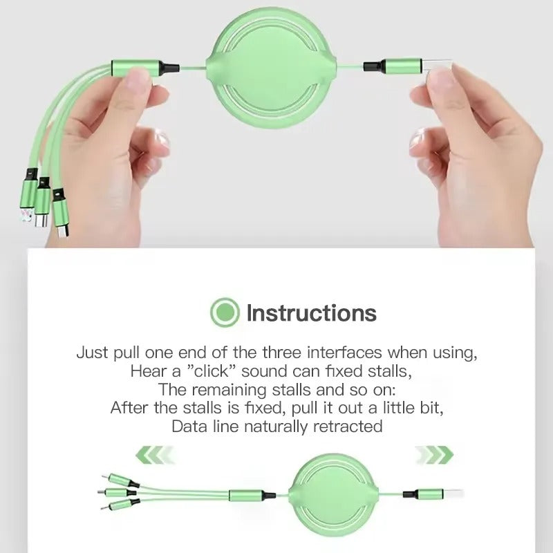 3-in-1 Multi Charging Data Cable for All Devices