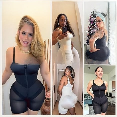 Shapewear bodysuit with front zipper and adjustable straps, photo 3