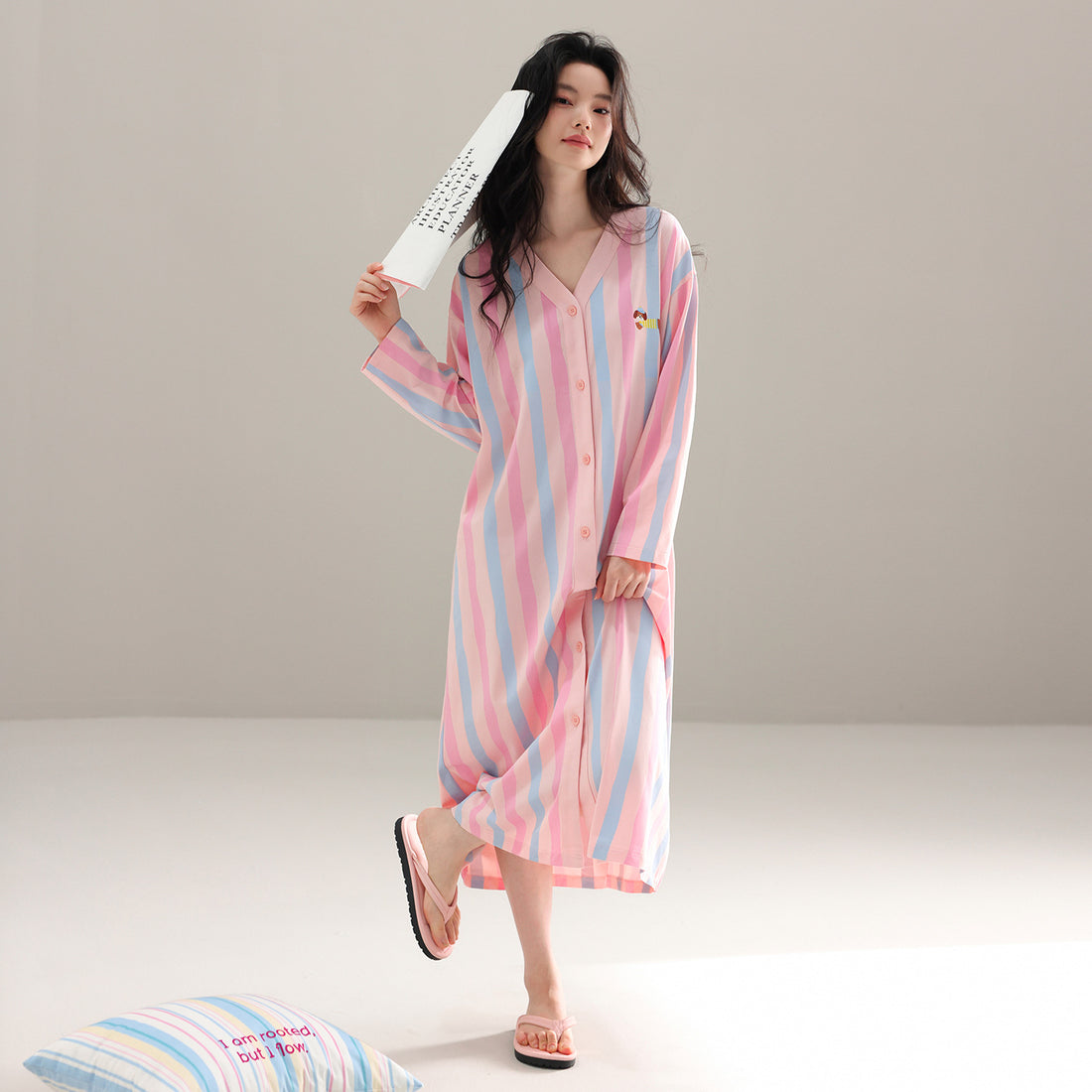 Striped long dress