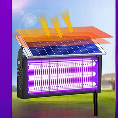 Solar Powered Mosquito Killer Lamp with Electric Grid
