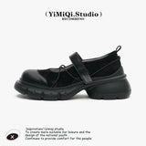 Velcro thick-soled Mary Jane women's shoes