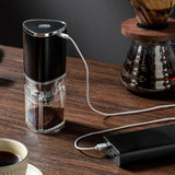 Portable USB coffee grinder USB-C charging port