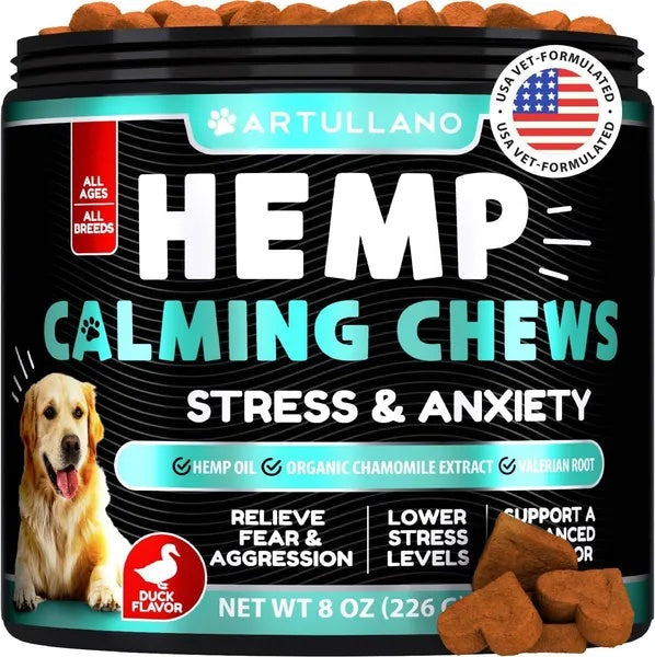 Hemp Calming Chews for Dogs Anxiety and Joint Support