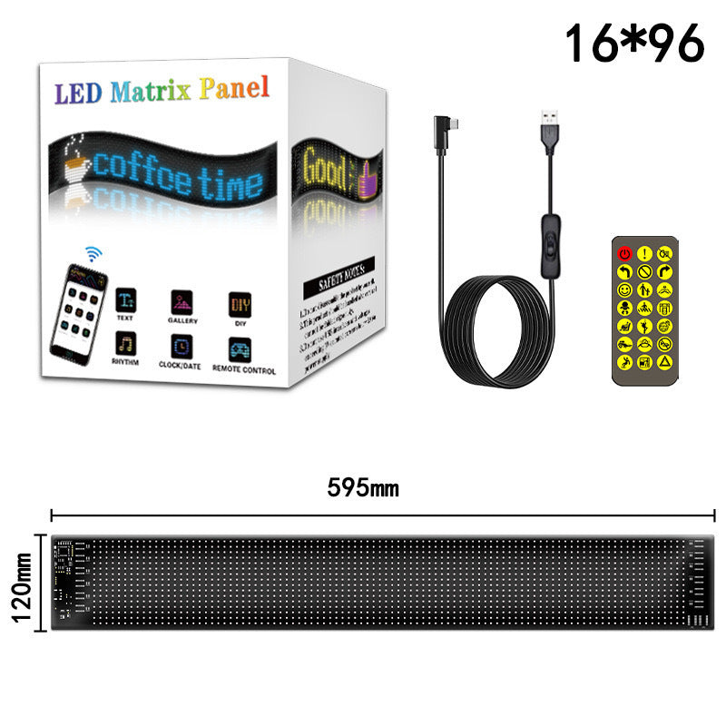 Bluetooth App Controlled Flexible LED Car Display Screen