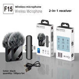 wireless lavalier microphone for mobile live streaming, compact wireless microphone for recording and audio capture