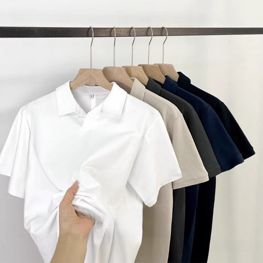 Mens Cotton Blend Short Sleeve Polo Shirt