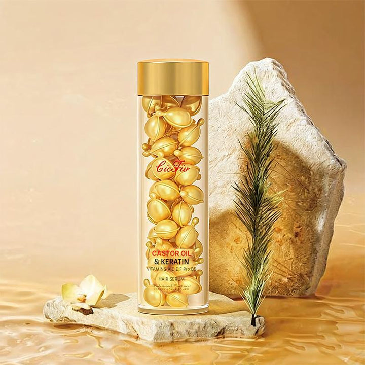 Portable hair oil capsules for travel hair care