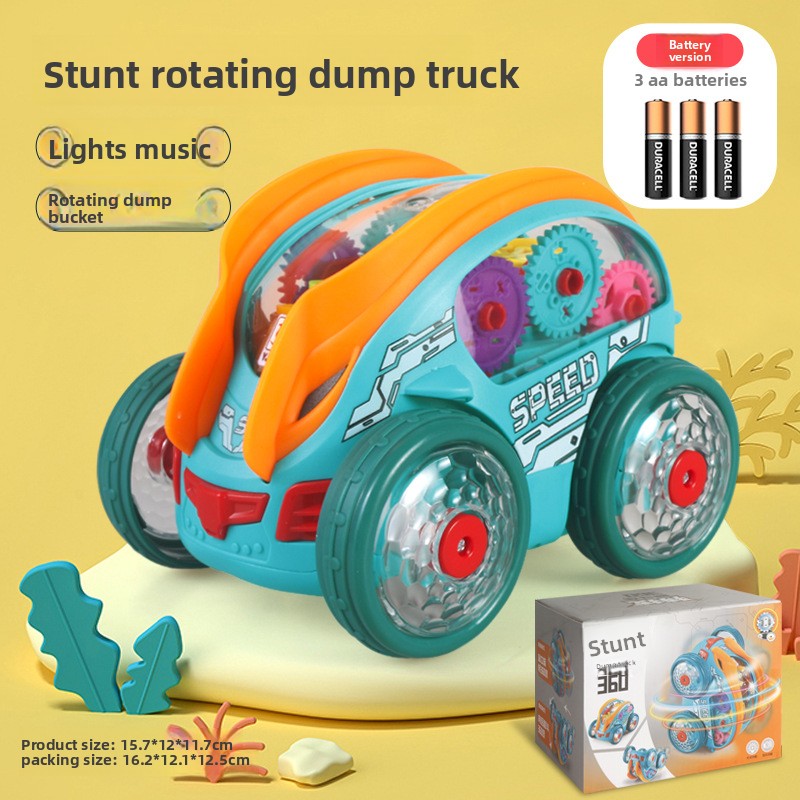 Electric Stunt Rotating Car with Lights and Music