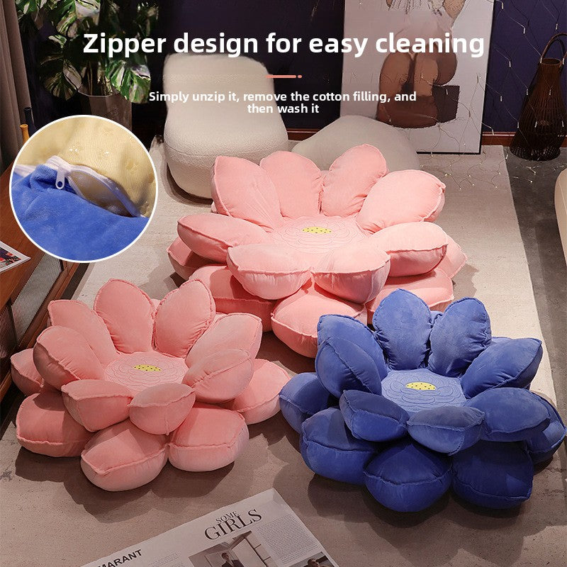 Lotus Plush Seat Cushion Floor Mat