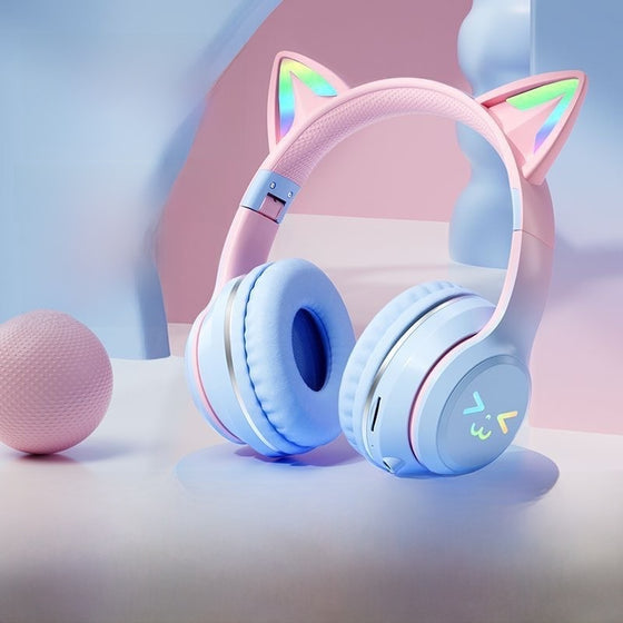 Bluetooth Gaming Headset with Cat Ear Lights Gaming Headsets product image 5