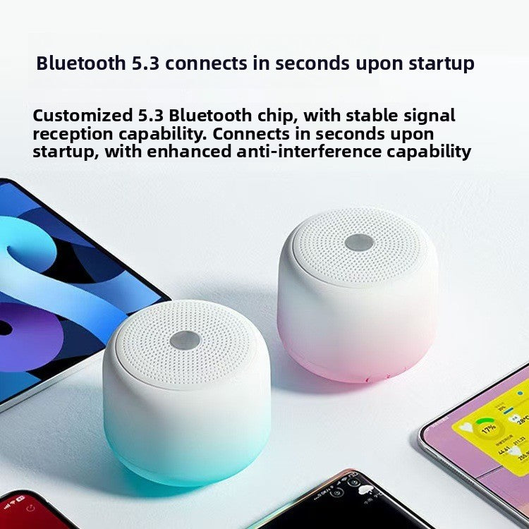 Portable Waterproof Bluetooth Speaker with Gradient Color