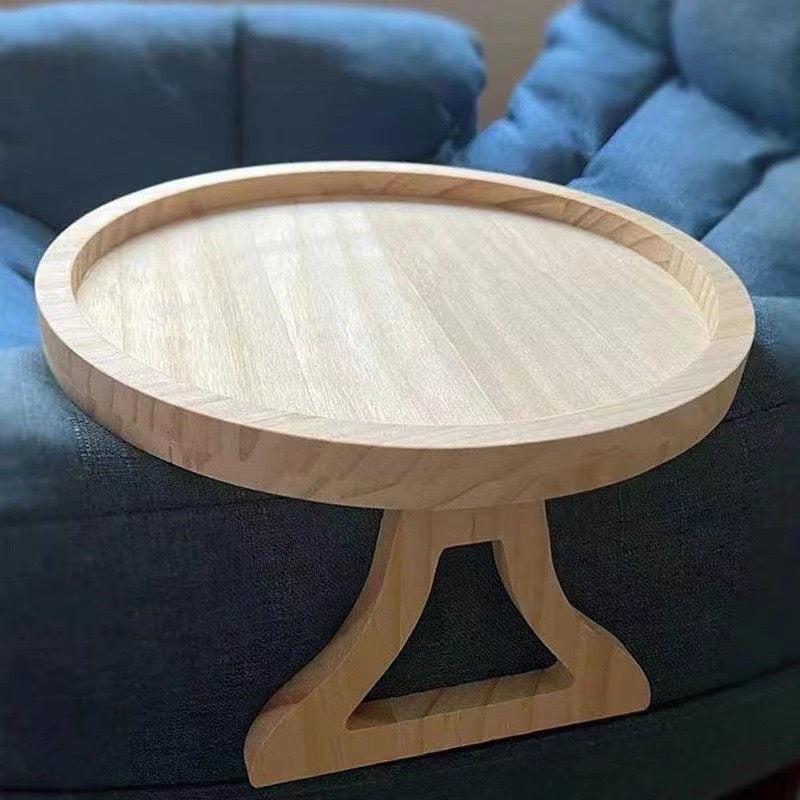 Log Color Tray Lazy Sofa Foldable Round Tray