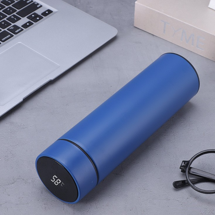 Stainless steel insulated tea bottle with LED temperature lid, photo 4