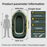 Military-grade PVC inflatable kayak, rigid and foldable assault boat, extra-thick