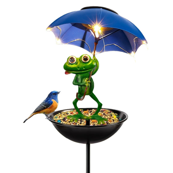 Frog Umbrella Solar Lawn Lamp Bird Feeder Outdoor & Pond Lighting product image 5