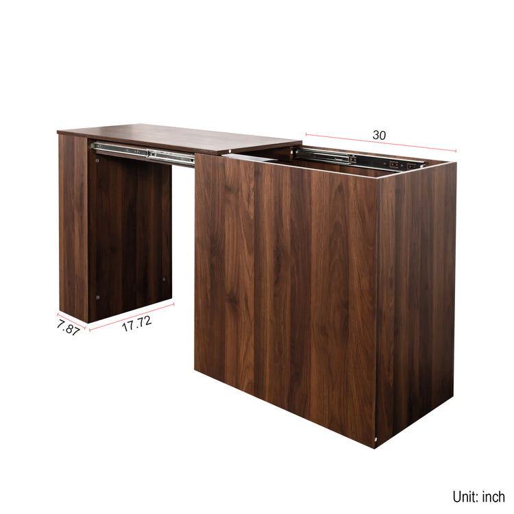 Modern Computer Desk with Drawers and Extendable Workstation