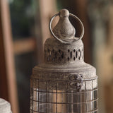Retro Iron Candle Lantern Set for Garden and Desktop