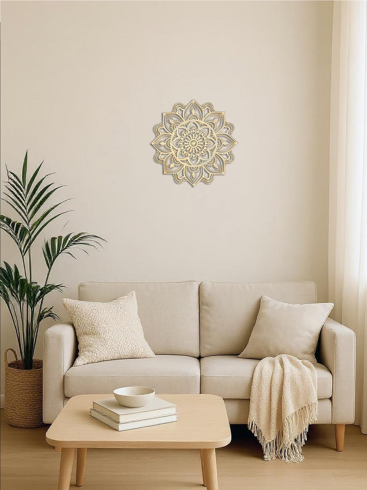 Moroccan mandala wall art full view