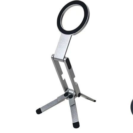 Magnetic Aluminum Alloy Foldable Phone Holder with Carabiner