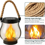 Solar Powered Motion Sensor Flame Lantern