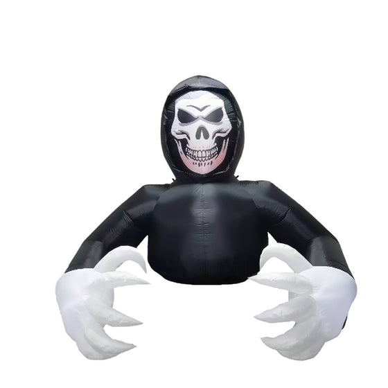 Inflatable Retro Full Face Skull Mask for Halloween