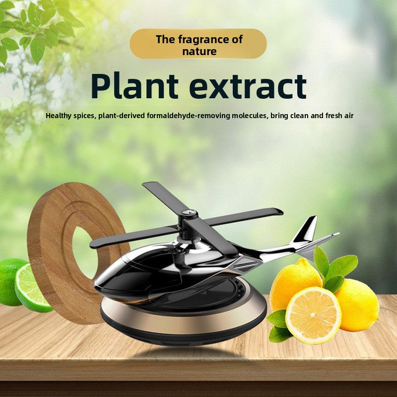 Solar Powered Rotating Helicopter Car Ornament