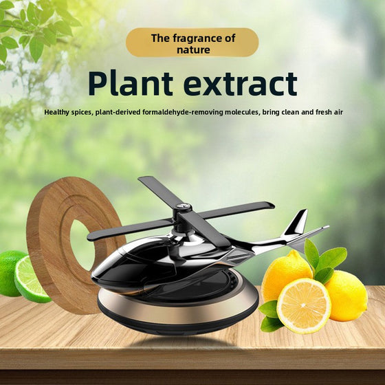 Solar Powered Rotating Helicopter Car Ornament