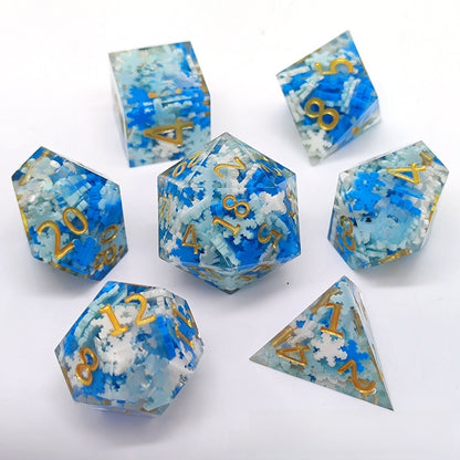Resin Pointed Dice for Tabletop RPG