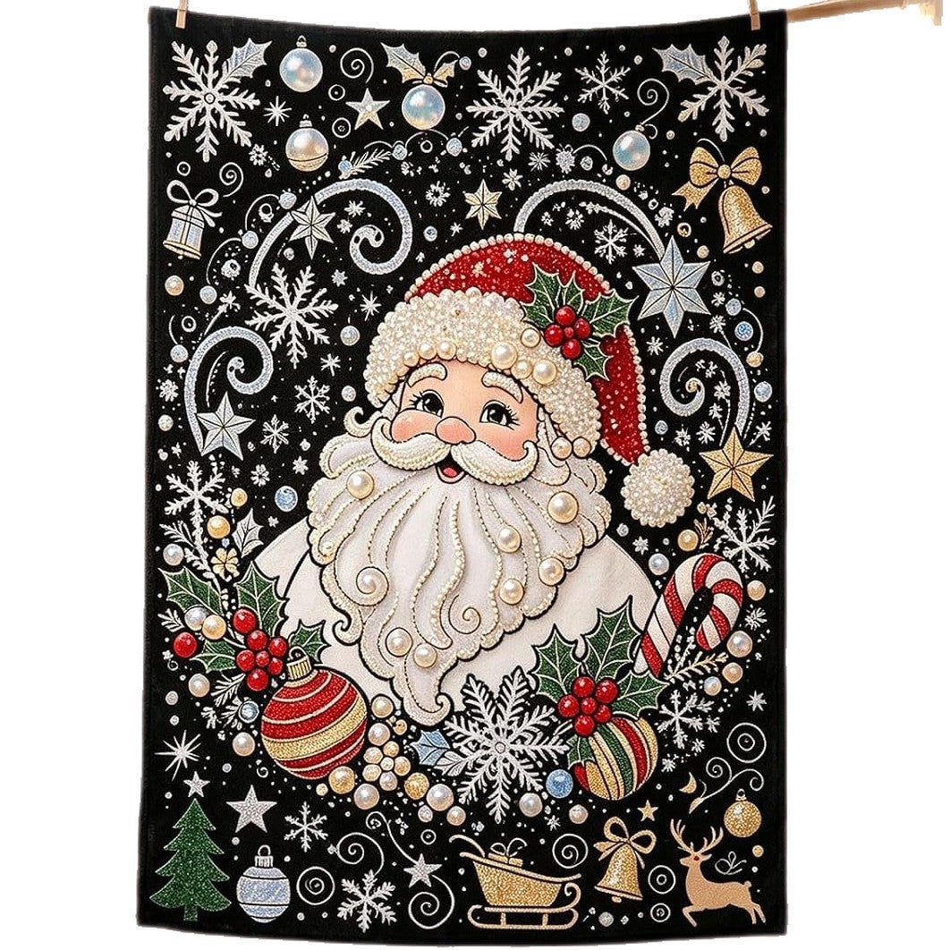 Christmas DIY Coloring Blanket with Markers