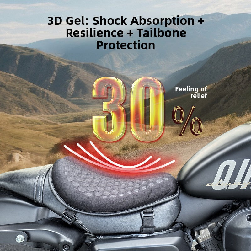 Universal Motorcycle Seat Cover with Shock Absorption and Sun Protection