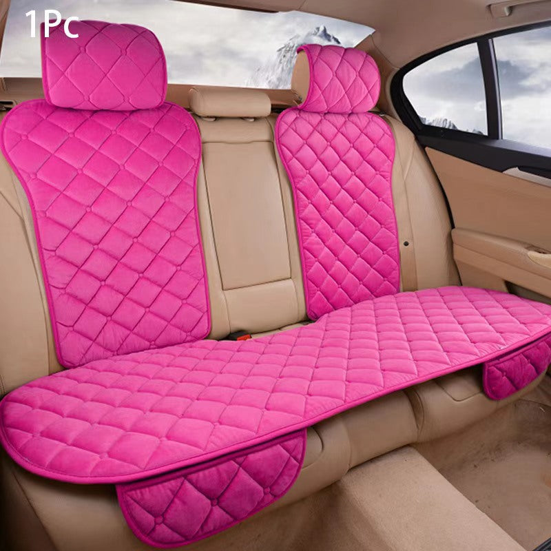 Winter Car Plush Seat Cushion with Lumbar Support