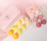 Beauty sponge blending foundation onto skin