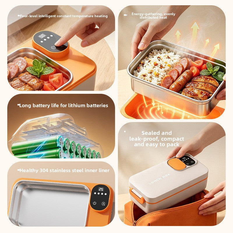 Portable Rechargeable Wireless Heating Lunch Box