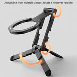 Magnetic Aluminum Alloy Foldable Phone Holder with Carabiner