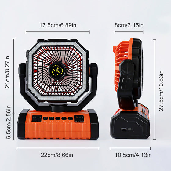 Portable Camping Fan with LED Light Air & Climate product image 4