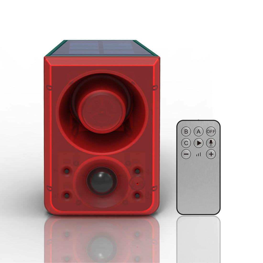 Solar-Powered Ultrasonic Animal Repeller with Flashing Light and Dog Barking Sound