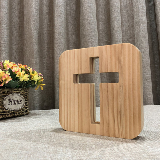 Solid Wood LED Night Lamp Decor product image 1