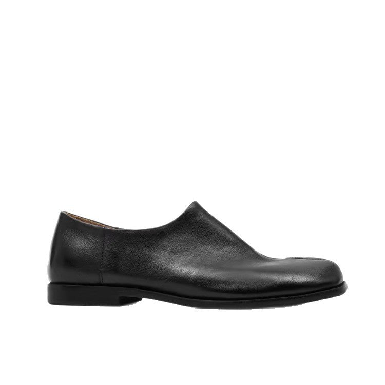 Womens Split Toe Leather Slip On Loafers