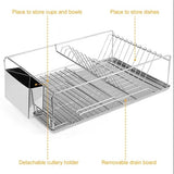Dish drying rack utensil holder detail
