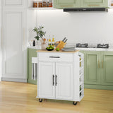 Kitchen island on wheels built in outlets detail