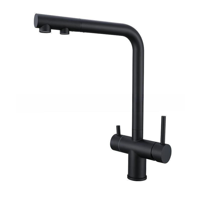 Cross-Border Russian Popular Pull-Out Kitchen Faucet Hot and Cold Sink Sink Three-In-One Dual-Use Pure Water Faucet