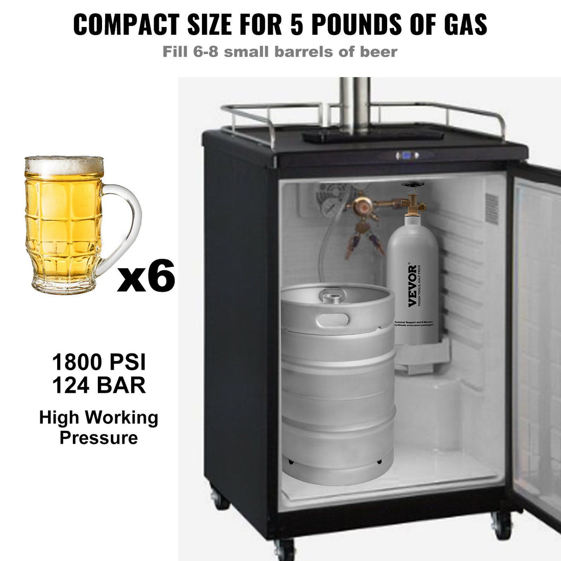 5lb Aluminum CO2 Gas Tank detail view 4