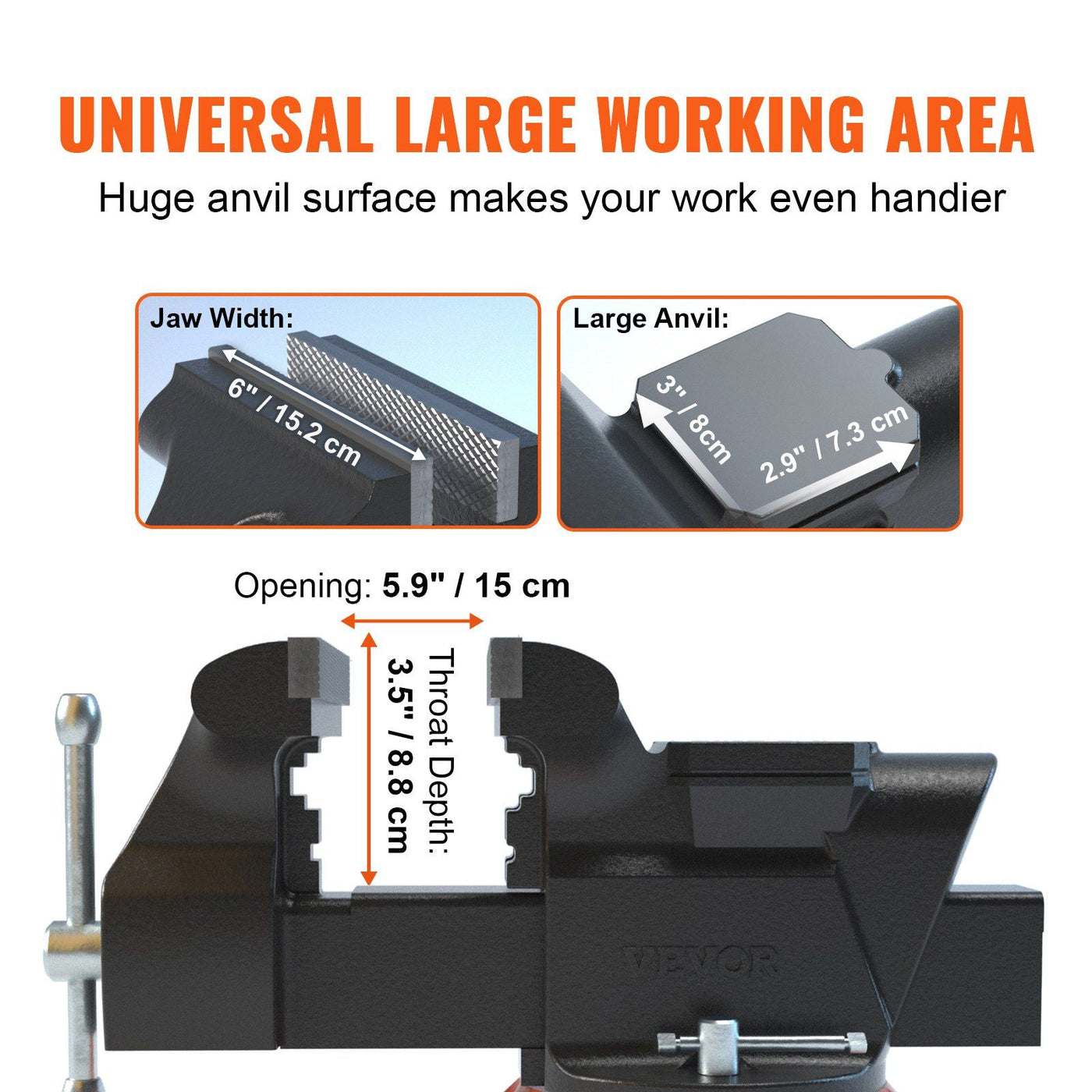 6-Inch Bench Vise with Anvil2