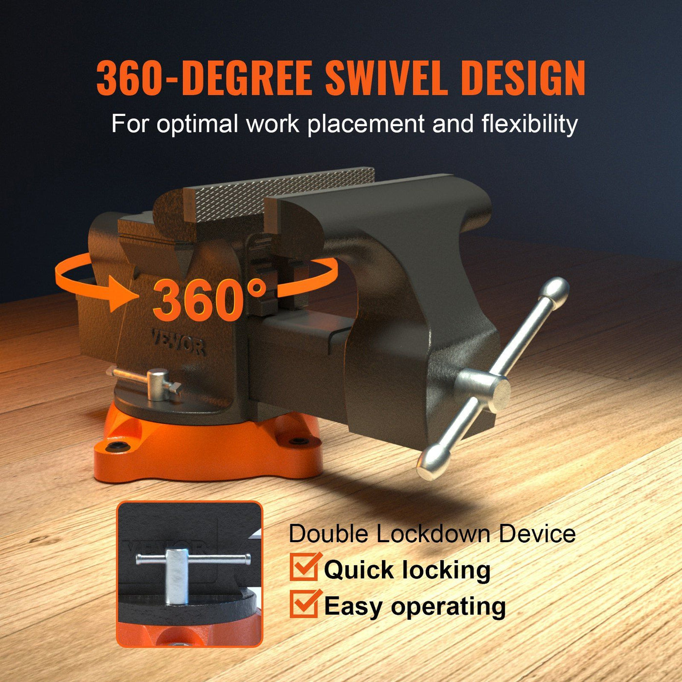 6-Inch Bench Vise with Anvil4