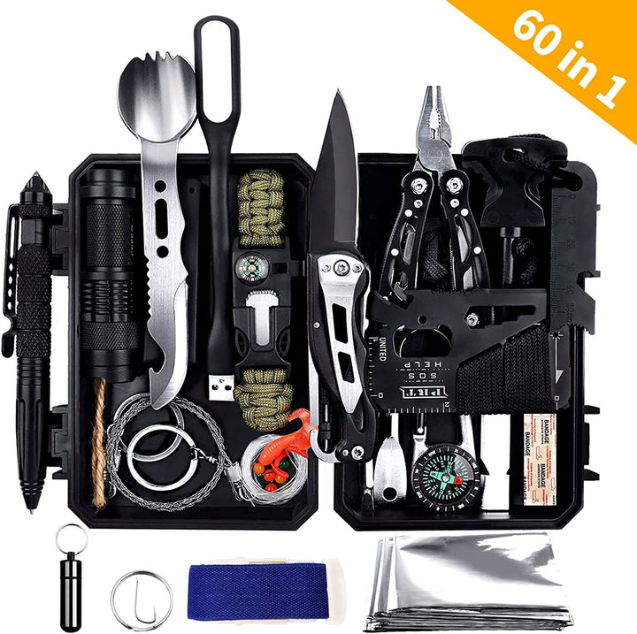 60-in-1 Emergency Survival Gear Kit detail view