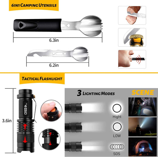 60-in-1 Emergency Survival Gear Kit in use