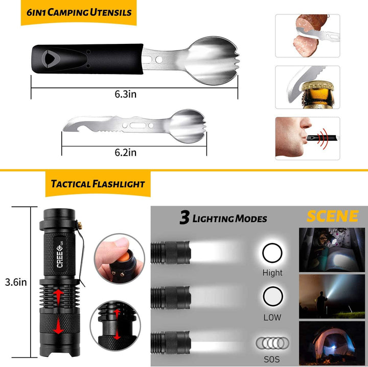 60-in-1 Emergency Survival Gear Kit in use